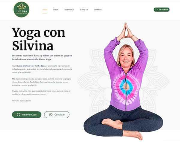 Yoga en Benalmádena - Web