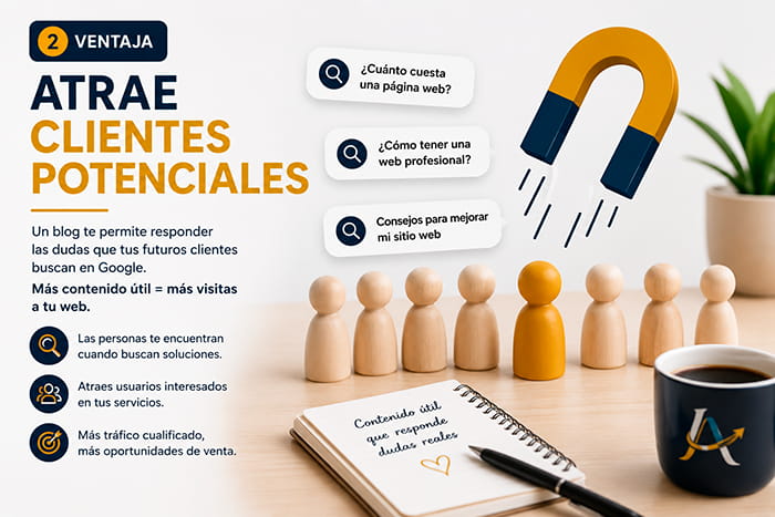 Segunda ventaja Atrae Clientes potenciales