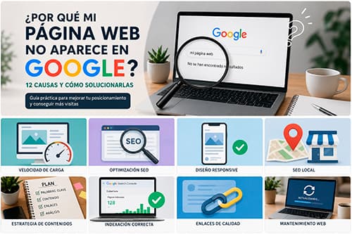 Por que mi página web no aparece en google. 12 causas