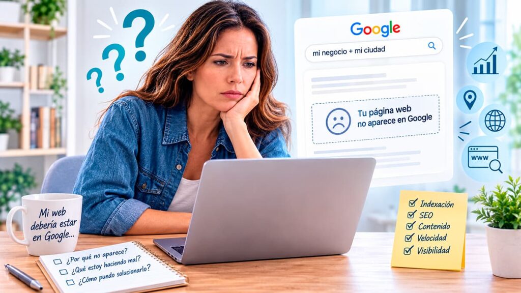 Por qué mi página web no aparece en google
